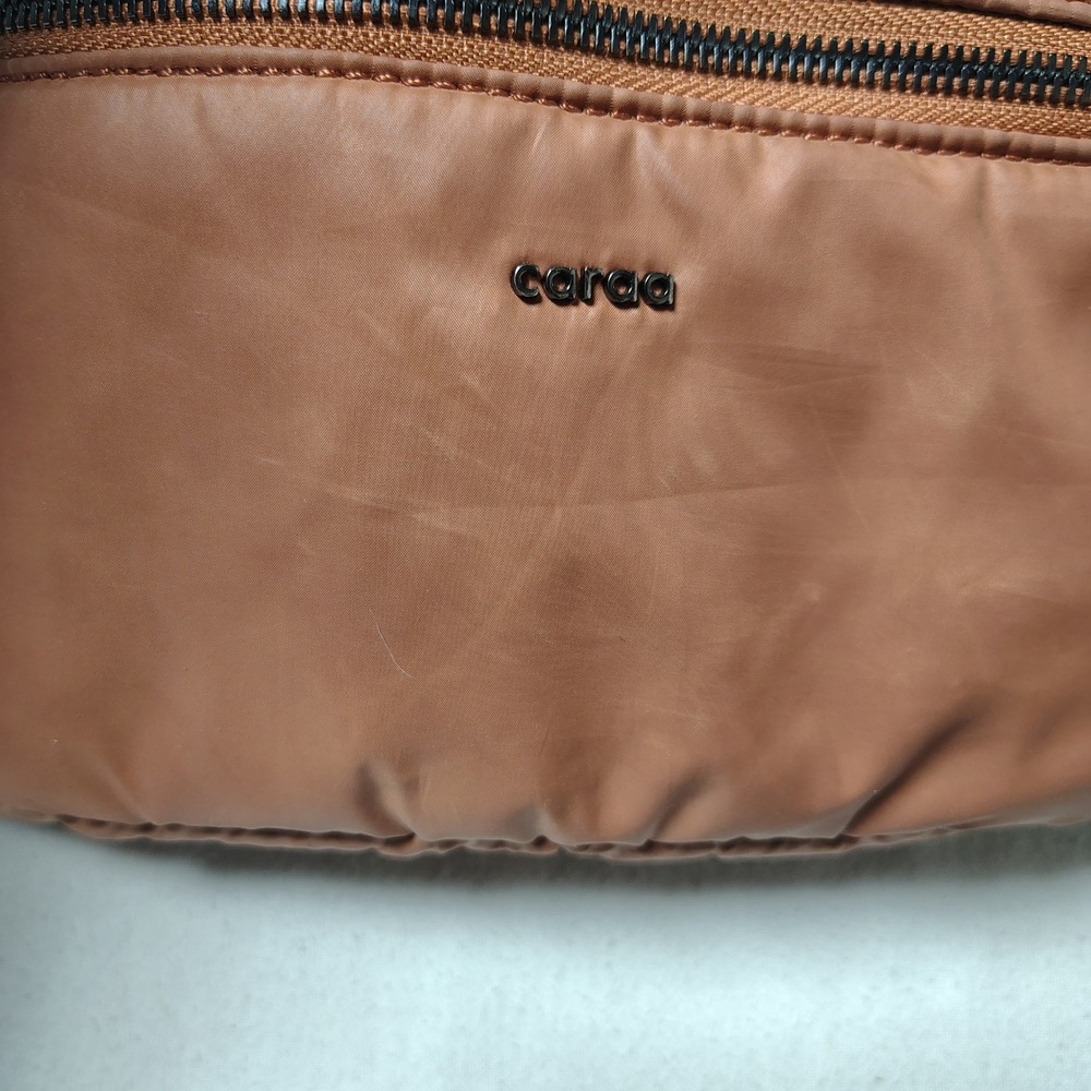 Caraa Women Sling Bag Fanny Pack Brown Nylon Puffy Crossbody Belt Bag - Picture 5 of 15